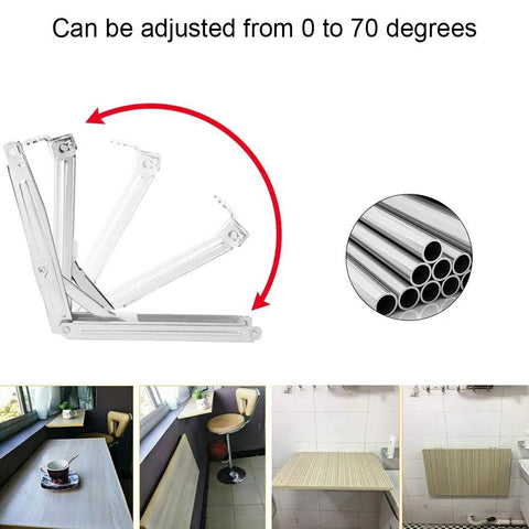 Adjustable Desk Hinge For School And Home Use, Folding Lift Frame In Zinc Alloy And Iron, 0 To 70 Degrees Tilt shown