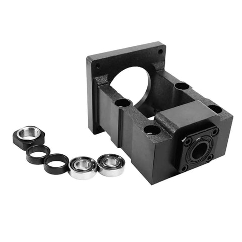 SFU1605 Ballscrew Kit With End Machined Ballnut Housing HM12 shown with bearings and components