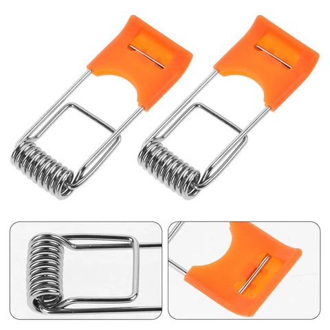 Lawsen Spring Clips Recessed Lighting 200pcs Spring Clips for Downlights LED Strip Lights Stainless Steel Ceiling Fixture close-up view of clips