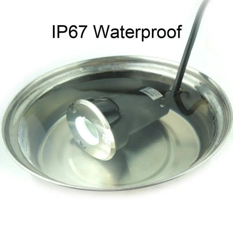 IP67 waterproof test for 12 Pack 3W In Ground Well LED Lights Cool White 6000K Low Voltage 12V 24V DC AC Outdoor Landscape Spotlight