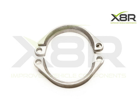 Repair Replacements Fix Kit For Rusted And Corroded Exhaust Flanges And Muffler Back Box Brackets DIY Friendly Easy Install Compatible With BMW E46 M3 1999 2006 Sturdy Steel Parts For Long Lasting Performance stainless steel flange against white background