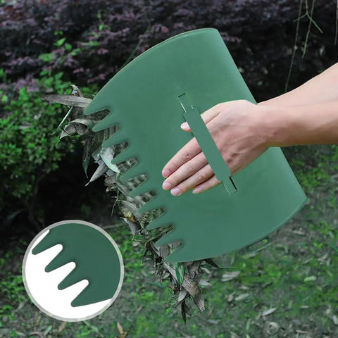 Two Piece Leaf Scoops Hand Rakes For Fast Yard Cleanup Lightweight Leaf Grabber Rake To Gather Leaves Grass Clippings Mulch Trash Debris Garden Shovel Tool For Easy Clear And Collect In One Pass