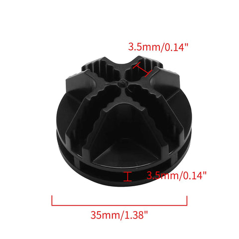Badass 30 Pack Wire Cube Connectors For Modular Storage Shelving Replacement Hardware With Eight Way Slots Heavy Duty Plastic Black Clip showing 35mm size