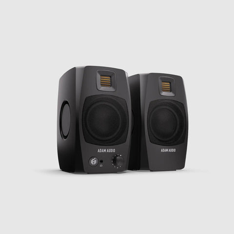 D3V Active Desktop Monitoring System Pair With USB C Connection For Desktop Studio Use Featuring Three Point Five Inch Aluminum Woofers