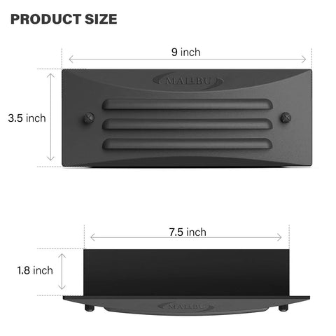 Low Voltage LED Deck Lights 9 Inch Step Lighting Kit For Outdoor Walkways And Decks With Warm Soft Illumination Angled Light