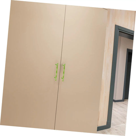 Beige wardrobe with green Zinc Alloy Cabinet Pull Handles Two Pack Modern Decorative Drawer And Wardrobe Door Handles For Kitchen And Closet Hardware
