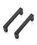 Matte Black Cabinet Pulls Set 30 Pack 3 Inch Hole Centers Square Bar Drawer Handles for Kitchen Cabinets Flat Black Hardware