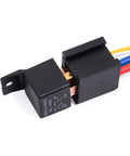 Two Pack 12V 80A Heavy Duty SPDT Car Relay With Harness And Socket Kit 5 Pin On Off Normally Open 5 Wire Automotive Relay close-up