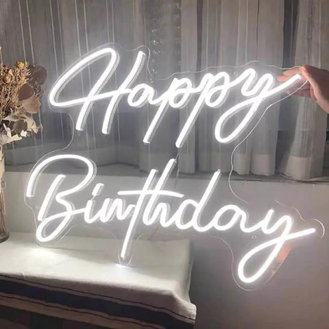Personalized 21.6 Inch Birthday Neon Sign Wall Art LED Neon Light For Home Bar Party Decor Lit Vibe That Pops Bright Yet Gentle