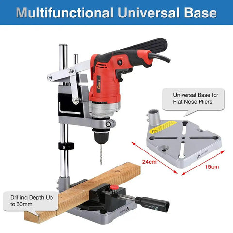 Benchtop Drill Press Stand With Adjustable Vertical And Horizontal Mount For Precision Drilling Hand Press Drill Holder