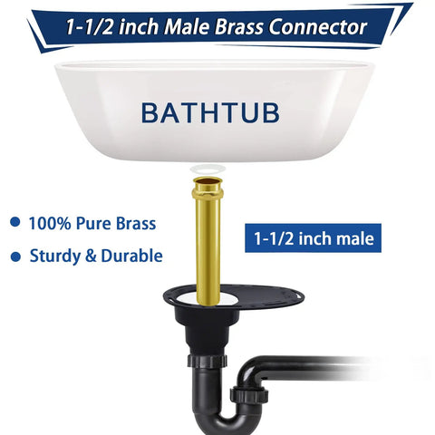 Freestanding Tub Drain Rough In Kit With Brass Pipe And ABS Pipe For Freestanding Bathtubs CUPC Certified Includes Drop In Plate Brass Tailpiece
