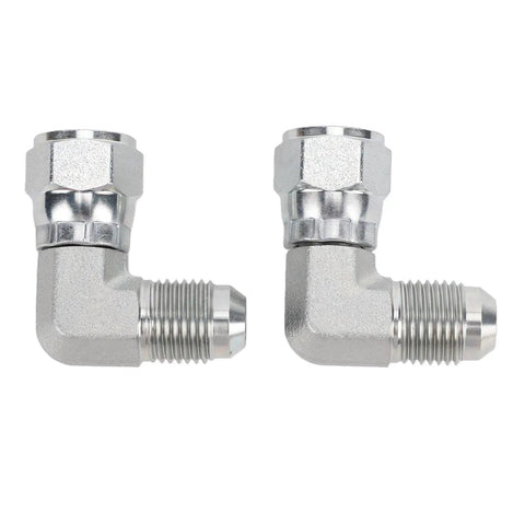 Top Shelf 90 Degree Hydraulic Fittings Rock Solid Three Eighths Inch Elbow Adapter Kit 2 Pieces For Ag Crews And Garage Pros Perfect Seamless Seal Connection High Pressure Workhorse For Agriculture And Construction Heavy Gear Reliable Performance, two 3/8 inch carbon steel elbow fittings