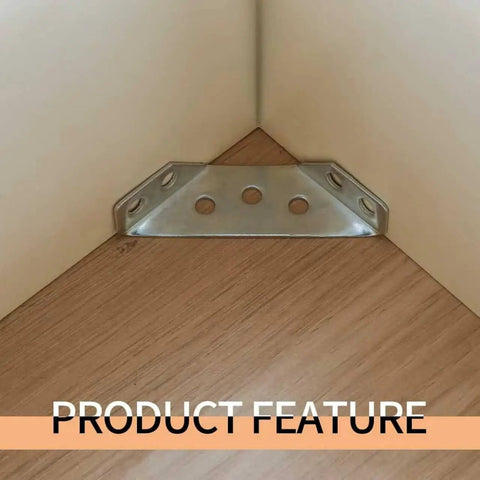 30 Pcs Corner Brackets for Wood and Metal Right Angle Braces with Screws in furniture assembly