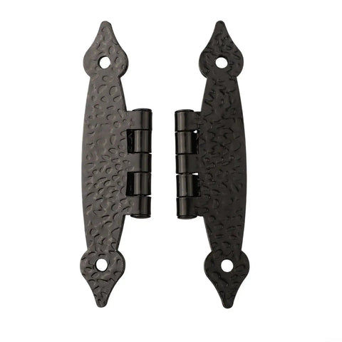 Antique Iron H Shaped Cabinet Hinges 3.5 Inch Black Decorative Hardware For Kitchen Cupboards Doors Wardrobes And Furniture Restoration Projects 4 Pack Durable Cast Iron Construction Easy To Install