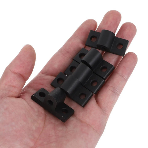 Heavy Duty Aluminum Corner Connector Pack With Caster Mounting Plates For Workbenches Shelving And Furniture Legs in hand.