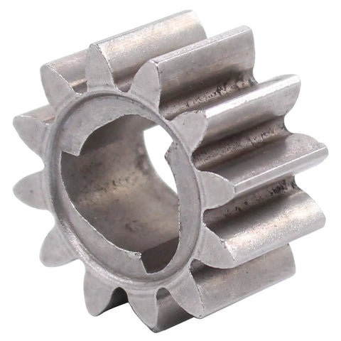 Beefed Up 12 Tooth Drive Gear Kit For Lawn Mower HRR216 HRS216 12T Pinion Gear Replacement, close-up of steel gear.