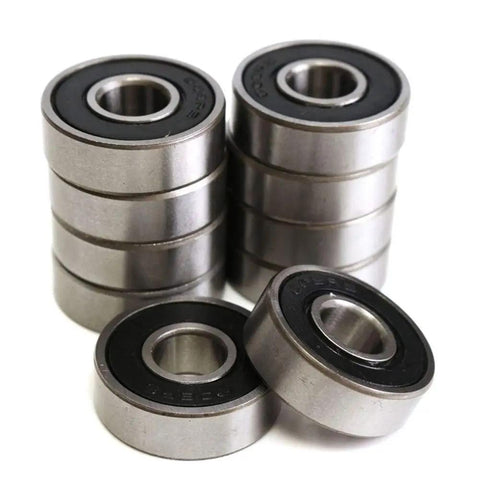 Deep Groove Ball Bearing Roller Bearings Miniature Kit For Skateboards And Scooters 10 Pcs UW10586 With 8x22x7 mm Torque Capacity Ultra Smooth Finish For DIY Projects, 10 bearings stacked