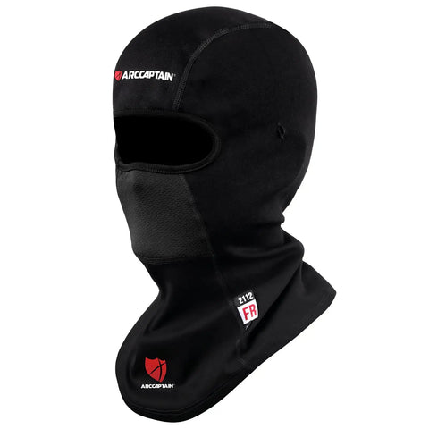 Flame-Resistant Balaclava Face Mask 7oz Arc Rated NFPA 2112 CAT2 Welding Helmet Liner for industrial work, black XL