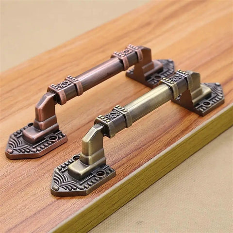 Antique Copper Look Wood Barn Door Handle For Cabinets And Drawers Aluminum Alloy European Style Flush Mount Hardware