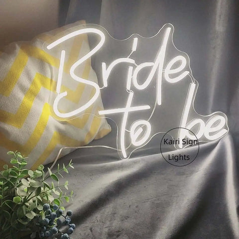 Bride To Be Neon Sign Led Light For White Wedding Party Bar Wall Decor Bedroom Or Living Space With Soft Glow.