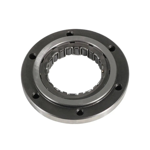 Heavy Duty Starter Clutch Bearing Replacement For Atv Leopard 500 600 650, shown from the top, with a metallic finish.