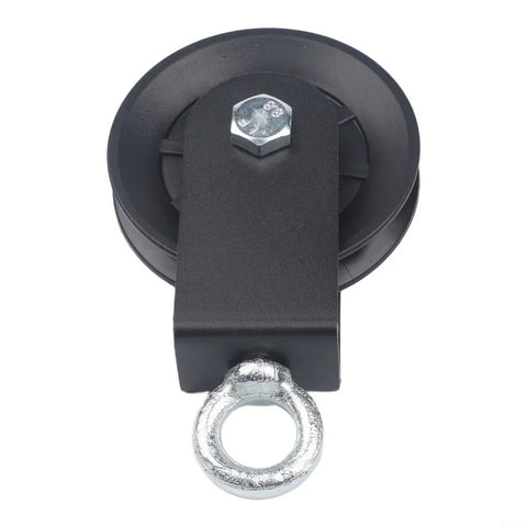 Beefy Quiet Bearing Pulley For Weightlifting Rope Traction With 360 Degree Rotation For Home Gym Cable Systems Wide Groove Bracket