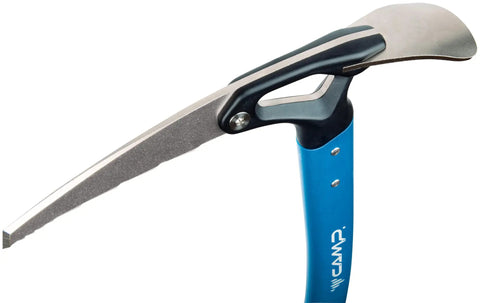 Close-up of Beast Ice Axe For Technical Mountaineering And Ski Mountaineering With Lightweight Design and hot forged head