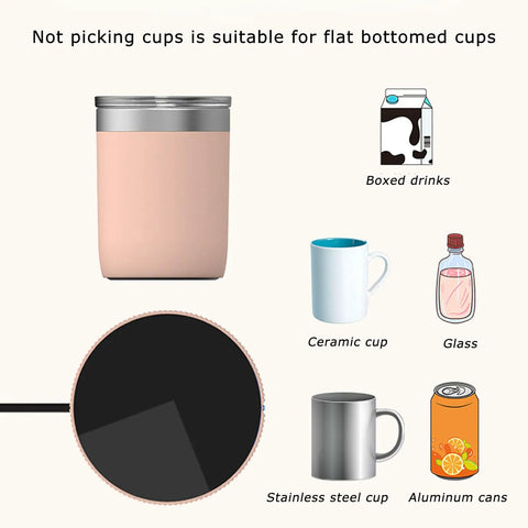 Dual Temp Smart Coffee Mug Warmer With Gravity Touch Sensor And Automatic Power Cut Locks In That Daily Heat Straight Up For Your Desk Featuring Quiet Operation Compact Flat Bottom Base with various cup types.