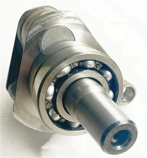 Built Tough Crankshaft Assembly With NS Needle Bearing For 500cc Atv And Quads close-up of shaft and needle bearing.