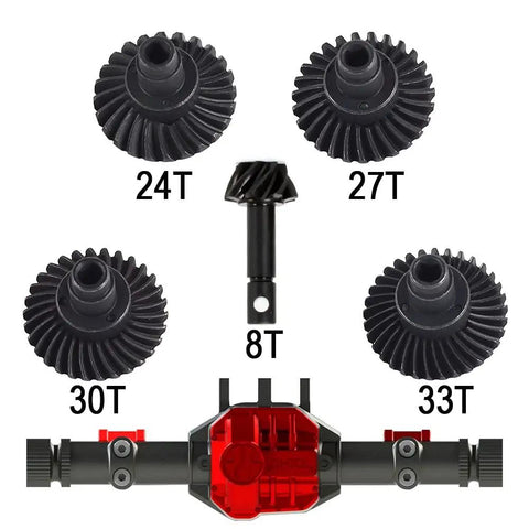 Beefy Heavy Duty Overdrive Bevel Gear Set 30/8T For 1/10 Scale RC Crawlers AR44 AR45 Capra Portal Axles Stainless Steel Build