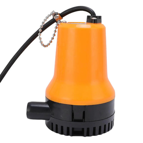 Tough As Nails 1110 Gph Submersible Utility Pump With Quick Swap Mesh features a bright orange design and durable construction for fast drainage.