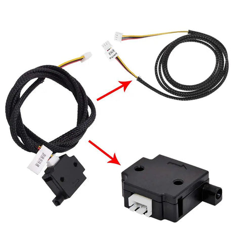 Plug And Play 3D Printer Filament Run Out Sensor Module Auto Pause Detection Lerdge Board Compatible 175mm Spool Monitor with cables