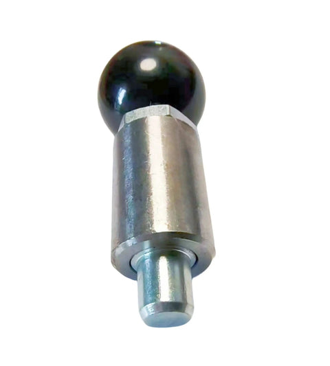 Half Inch T Knob Spring Loaded Pop Pin With Zinc Plated Steel Plunger And Black Plastic T Handle Ball End, Quick Release Pull Pin