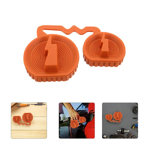 Heavy Duty Universal EV Charging Port Cover Silicone Cap Waterproof Dustproof Protective Plug With Slick Design Keeping Your Ride Fresh And Secure For Everyday Drives in orange color, showcasing its durable and functional design.