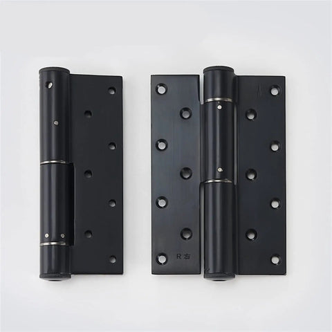 Slick Hidden Hydraulic Door Hinge Automatic Soft Close Buffer Damper Heavy Duty Rust Proof Gold Finish Three Piece Kit, dark finish
