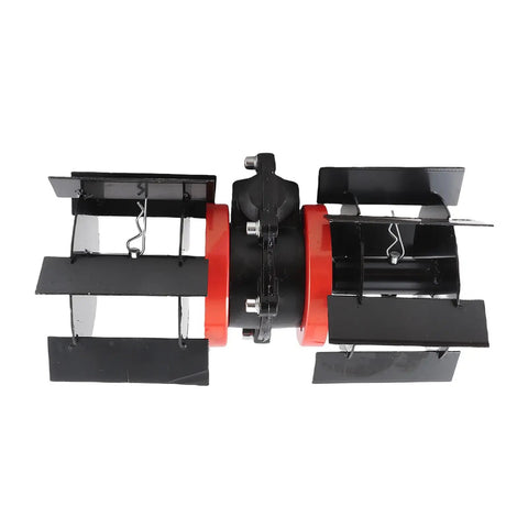 Disc Harrow 4In With 9 Teeth Universal Deep Plow Drag Harrow for Garden Tiller and Lawn Mower, black metal construction