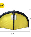 Dual Airbag Wing Foil Kitesurfing Trainer Kite With Window Design And Safety Window Panel in yellow nylon, 320x182cm