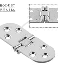 Flush Mounted Folding Table And Cabinet Door Hinge With Self Supporting Design Zinc Alloy Build Embedded Install Silver Finish 80x30mm Built Tough Hardware