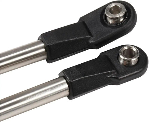 Close-up of Stainless Steel 5mm Link Rods Set With M4 Rod Ends For 1X10 RC Crawler 275mm Wheelbase 4 Link Suspension Chassis Upgrade