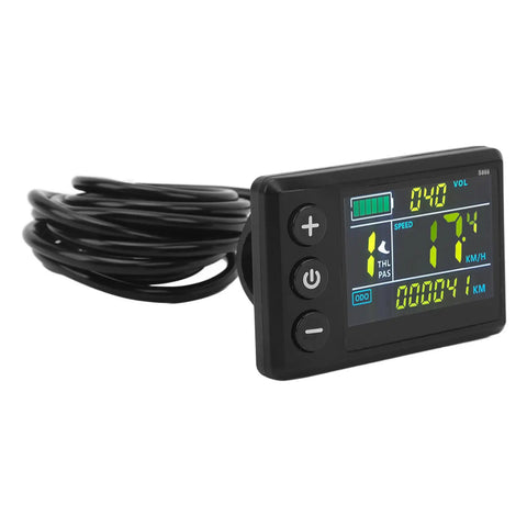 IP65 Rated LCD Display Panel For Electric Vehicles And E Bikes, Backlit Multi Function Digital Meter With Speed, Battery Level, Total Mileage
