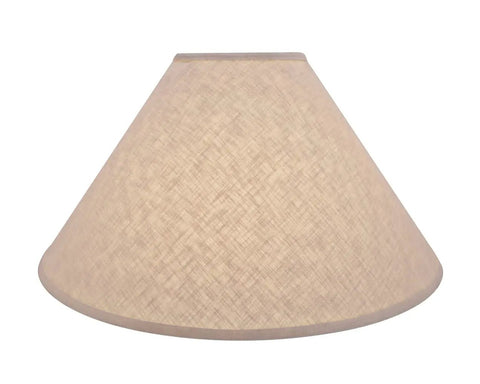 Off White Linen Empire Lamp Shade With Brass Spider Fitter Transitional Hardback 7 Inch Top 23 Inch Bottom 14 Inch Slant Height