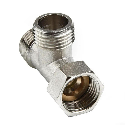 Tough And Slick T Adapter Diverter Valve For Bidet Sprayer And Shower Splitter with G1.2 inlet brass plumbing fitting.
