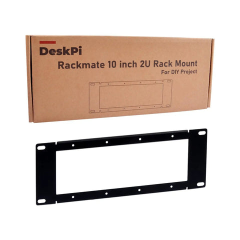 Heavy Duty 10 Inch 2U Rack Mount Bracket For Diy Projects Offering A Tight Space Saving Fit That Works Like A Charm With Popular Server Chassis For Smooth Buildouts, displayed with packaging.