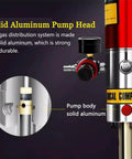 Solid aluminum pump detail of Heavy Duty 50 To 1 Air Grease Pump For 55 Gallon Drums With Drum Cap High Pressure Pneumatic Grease Gun