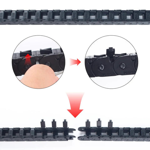 K2 Plus Cable Drag Chain Replacement Open For Hot End Extruder Direct Drop In Easy Install for 3D Printers, assembly process