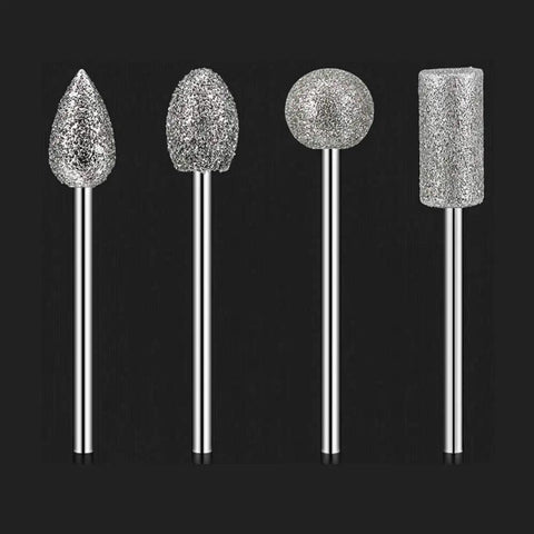 Dope 20-Piece 1/4 Inch Shank Diamond Coated Grinding Burrs Set With 60 Grit Mounted Points For Die Grinder Or Cordless Drill, Perfect For Carving Jade Glass Mold Repair Metal And Stone Grinding