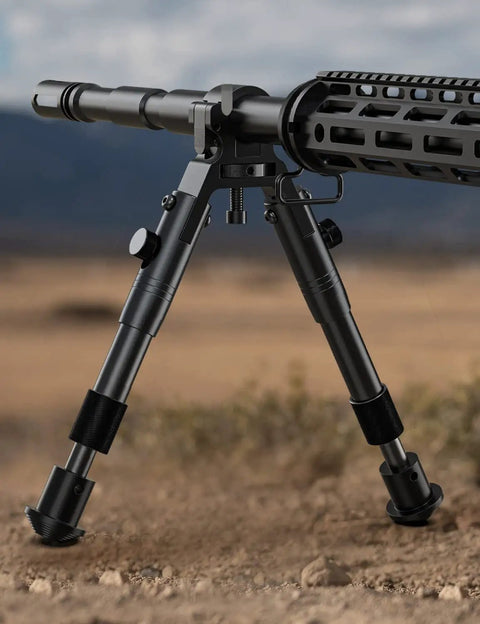 Clamp On Rifle Bipod With Quick Release, Adjustable Width Fits Barrels From 11mm To 19mm, 0.43-0.75 Inch, sturdy rubber feet