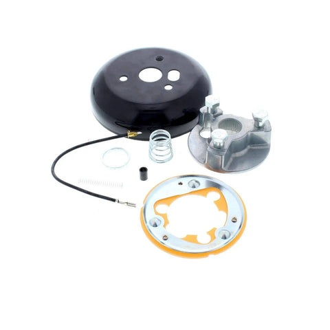 3-Bolt Steering Wheel Adapter For 1969-1994 GM Cars With Standard Bolt Pattern Includes Cover, Spring, Spacer, Plunger, Lead Wire And Bolts