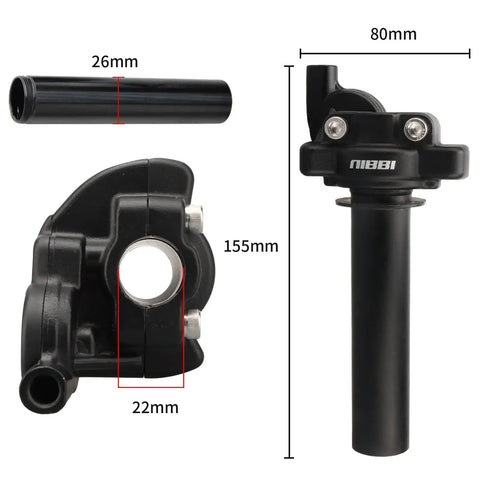 Twist Throttle Assembly For SSR125 Pit Bike With 22mm Handlebar Grips And Throttle Cable Cushioned Pillow Top Grips
