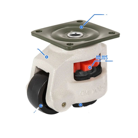 Heavy Duty Self Leveling Casters 4 Piece Set With 3300 Pound Capacity And 360 Degree Swivel Stem Wheels for adjustable rolling furniture.